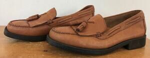 Bass Weejuns Marietta II Moc Toe Tassel Nubuck Leather Loafers Shoes 6.5M 37